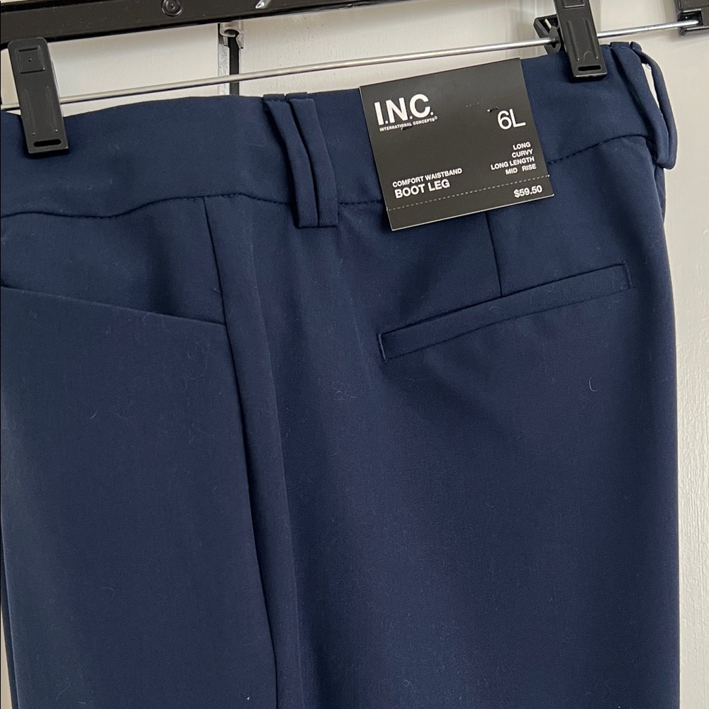 INC   New International Concepts Dark Blue Boot Leg Pants. Tall,